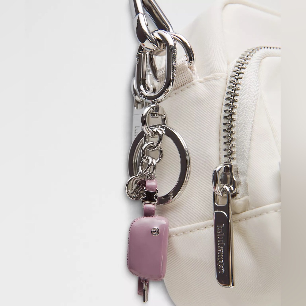 Lululemon Everywhere Belt Bag Charm Keychain- Lavender Lux/Silver